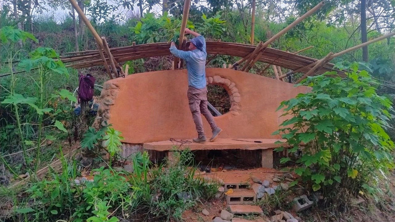 Experimental building –  bamboo roof